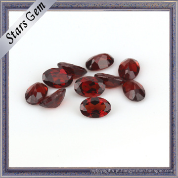 Pedra de granada semi preciosa natural vermelho profundo luminosa